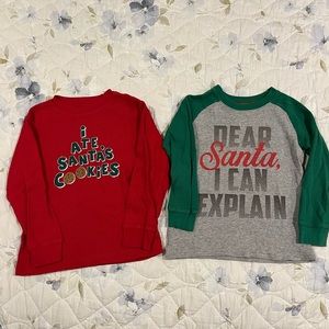 Two holiday shirts